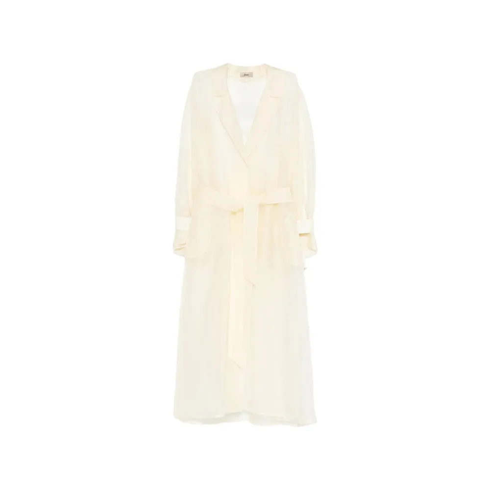 Beige Coat with Classic Lapels sold by Lord & Taylor