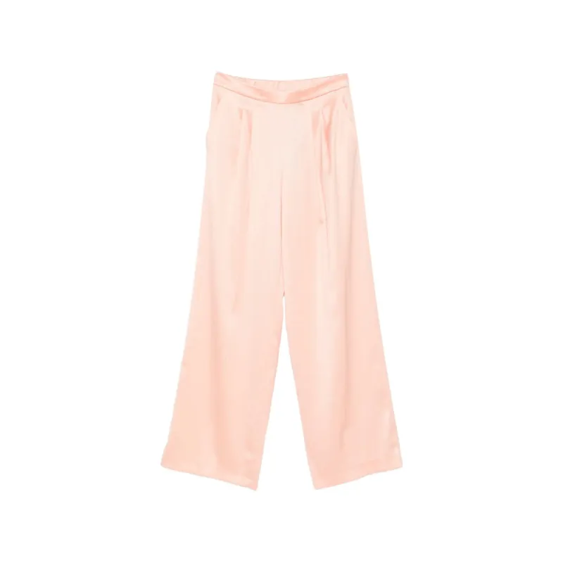 Wide-Leg Trousers Pink made by Twinset