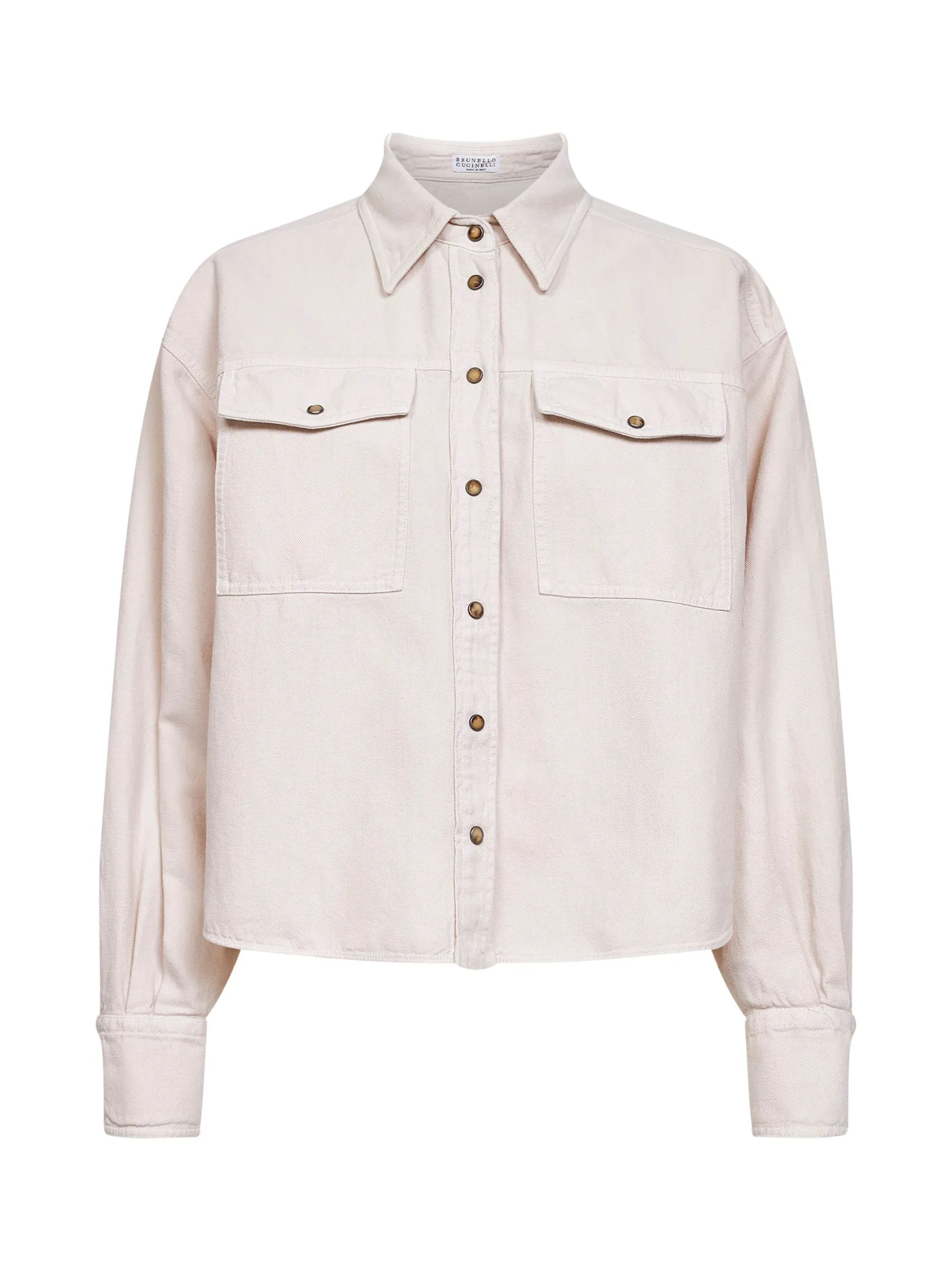 Shirt Chalk Ivory Cotton-Linen sold by Lord & Taylor