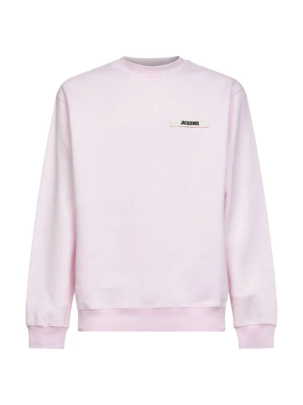 Pink Organic Cotton Fleece Sweatshirt made by Jacquemus