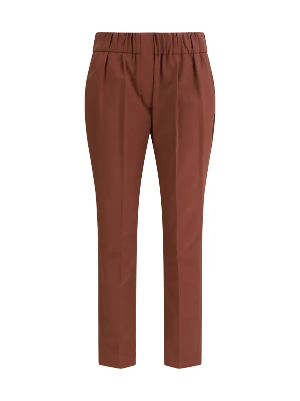 Cotton Trousers Mulberry made by Brunello Cucinelli