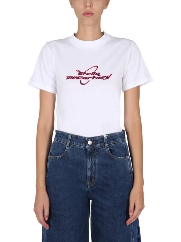 T-Shirt with Logo Print made by Stella McCartney