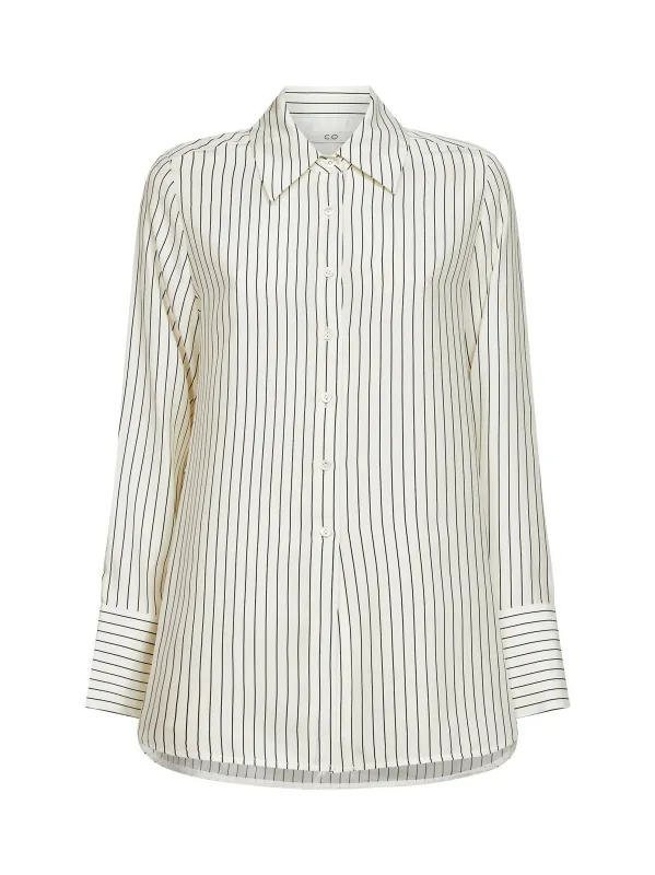 Striped Silk Shirt made by CO