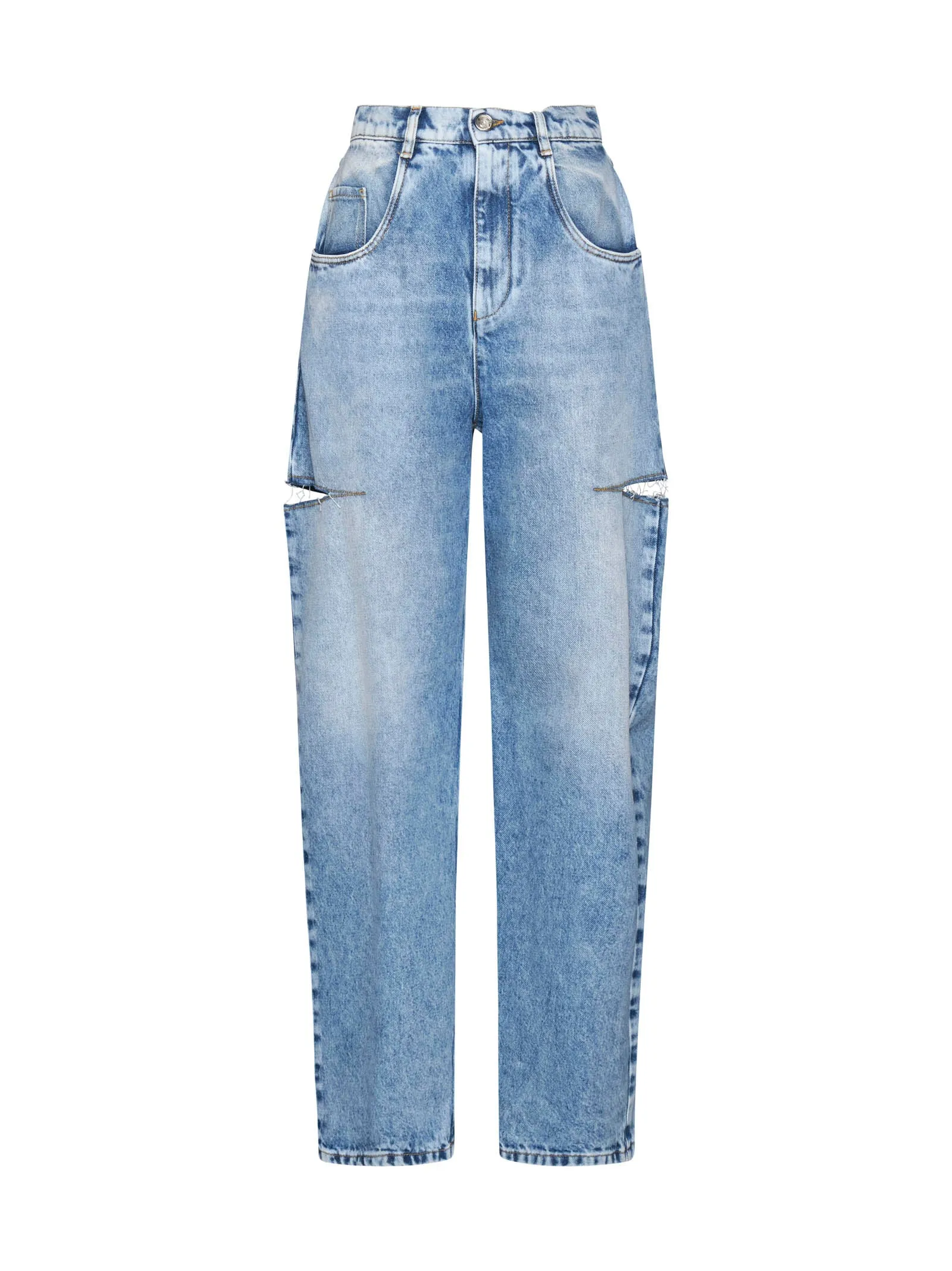 High-Waisted Wide-Leg Cut-Out Jeans sold by Lord & Taylor