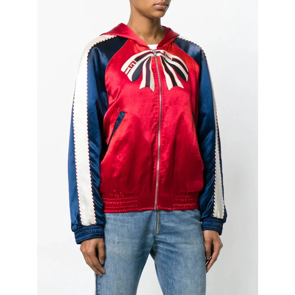 Bomber Jacket Sylvie Web Red sold by Lord & Taylor product image thumbnail 3