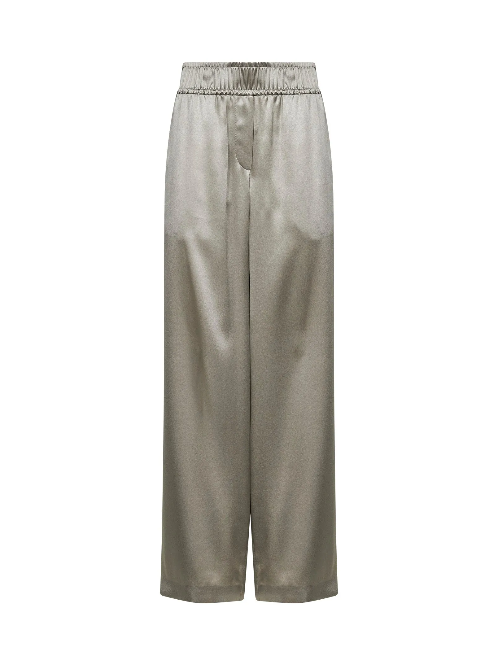 Trousers Track Olive Green Silk Satin sold by Lord & Taylor