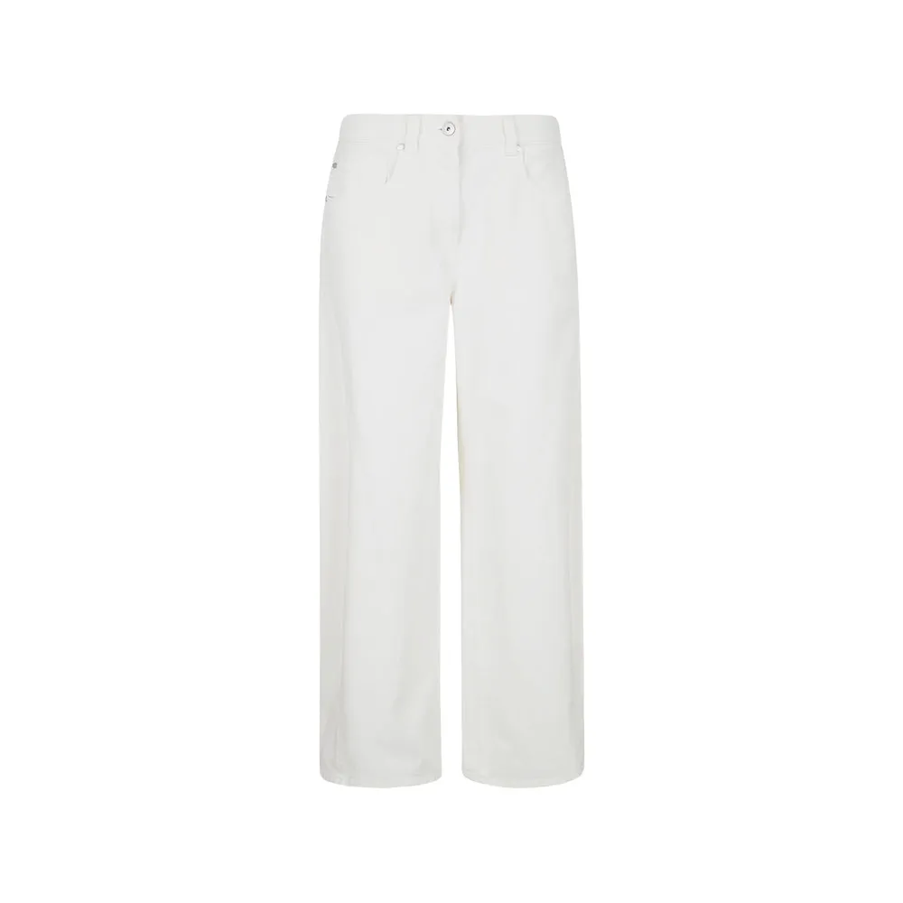 White Wide Leg Trousers with Belt Loops sold by Lord & Taylor