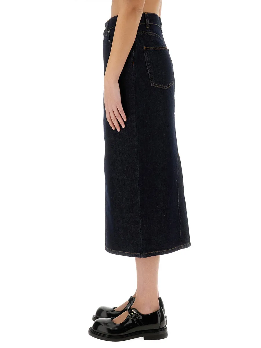 Long Denim Skirt sold by Lord & Taylor product image thumbnail 4