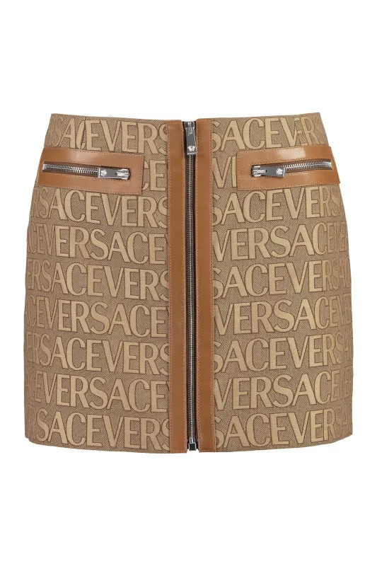 Jacquard Mini Skirt made by Versace