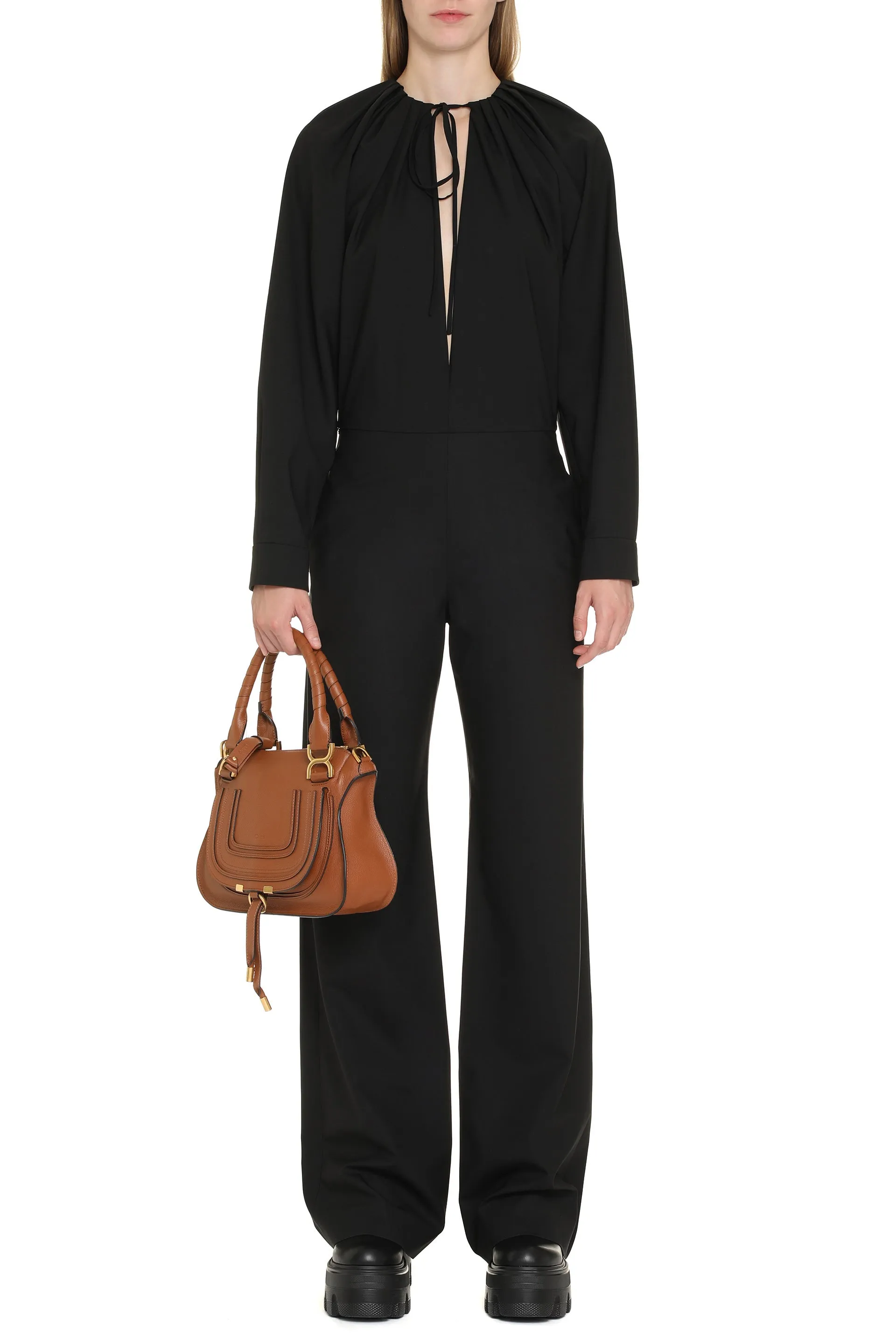Wool Jumpsuit with Bow Fastening sold by Lord & Taylor product image thumbnail 3