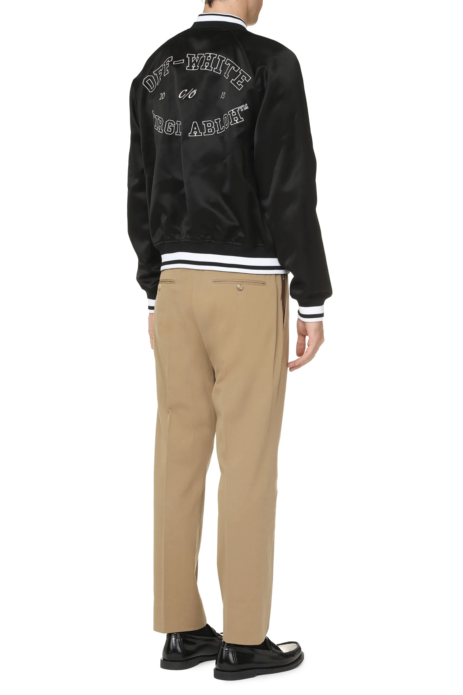 Black Satin Bomber Jacket sold by Lord & Taylor product image thumbnail 4