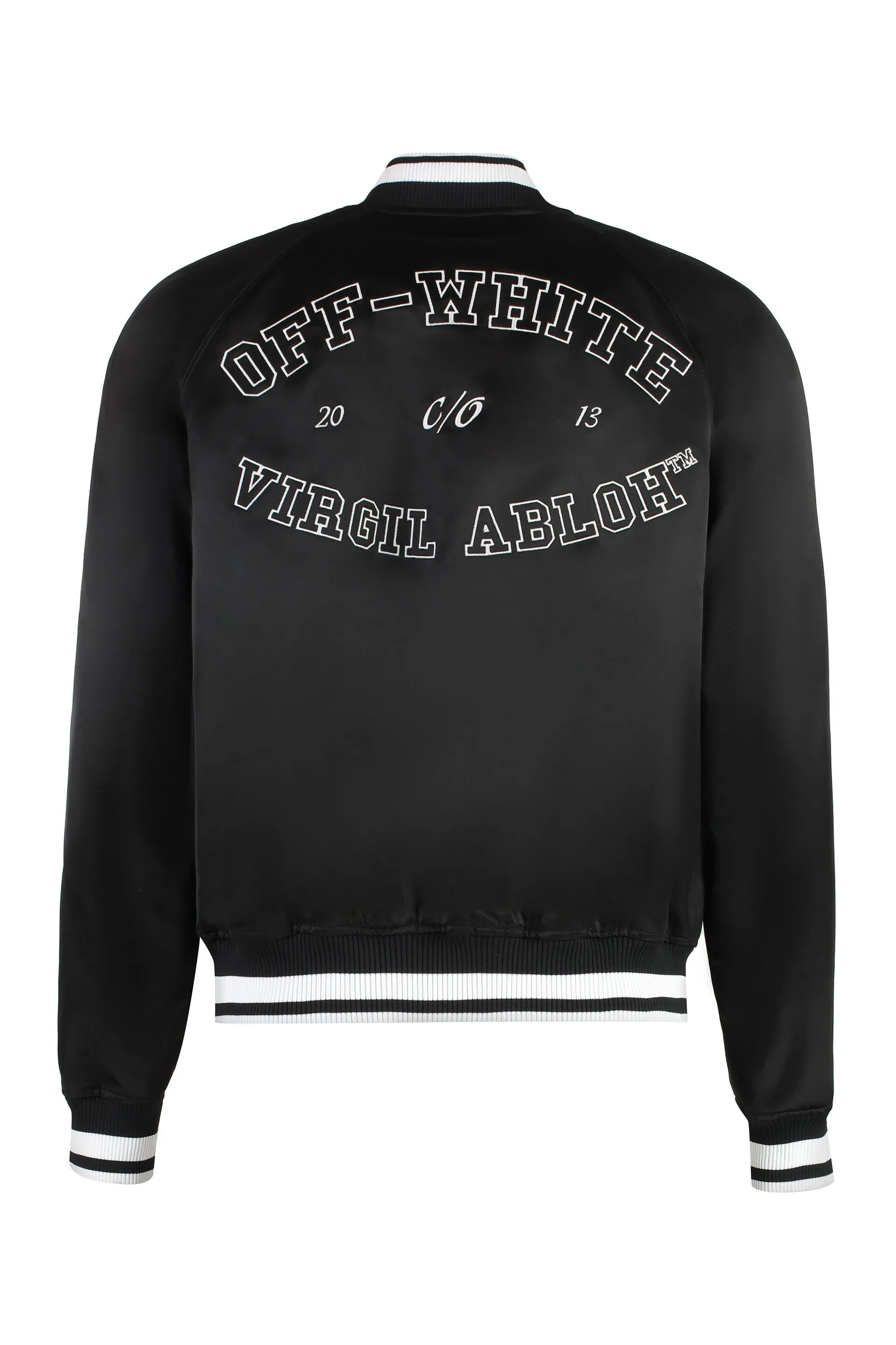 Black Satin Bomber Jacket sold by Lord & Taylor product image thumbnail 2