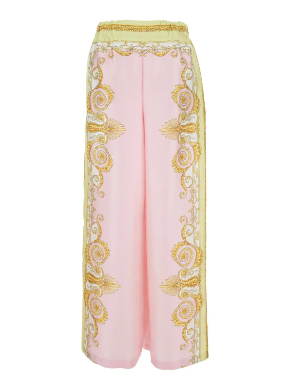 Pants Multicolour Silk made by Versace