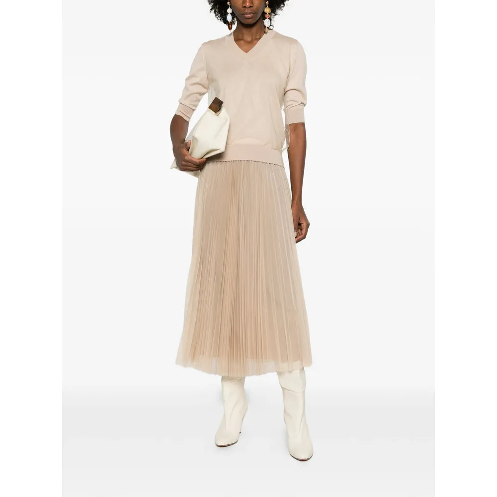Pleated Skirt with Tulle Overlay sold by Lord & Taylor product image thumbnail 4