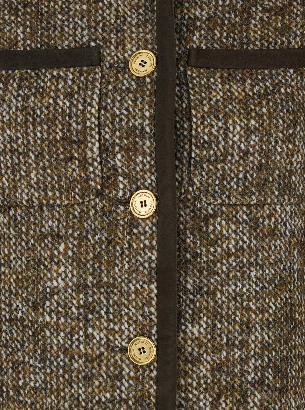 Brown Crew Neck Wool Blend Jacket sold by Lord & Taylor product image thumbnail 3