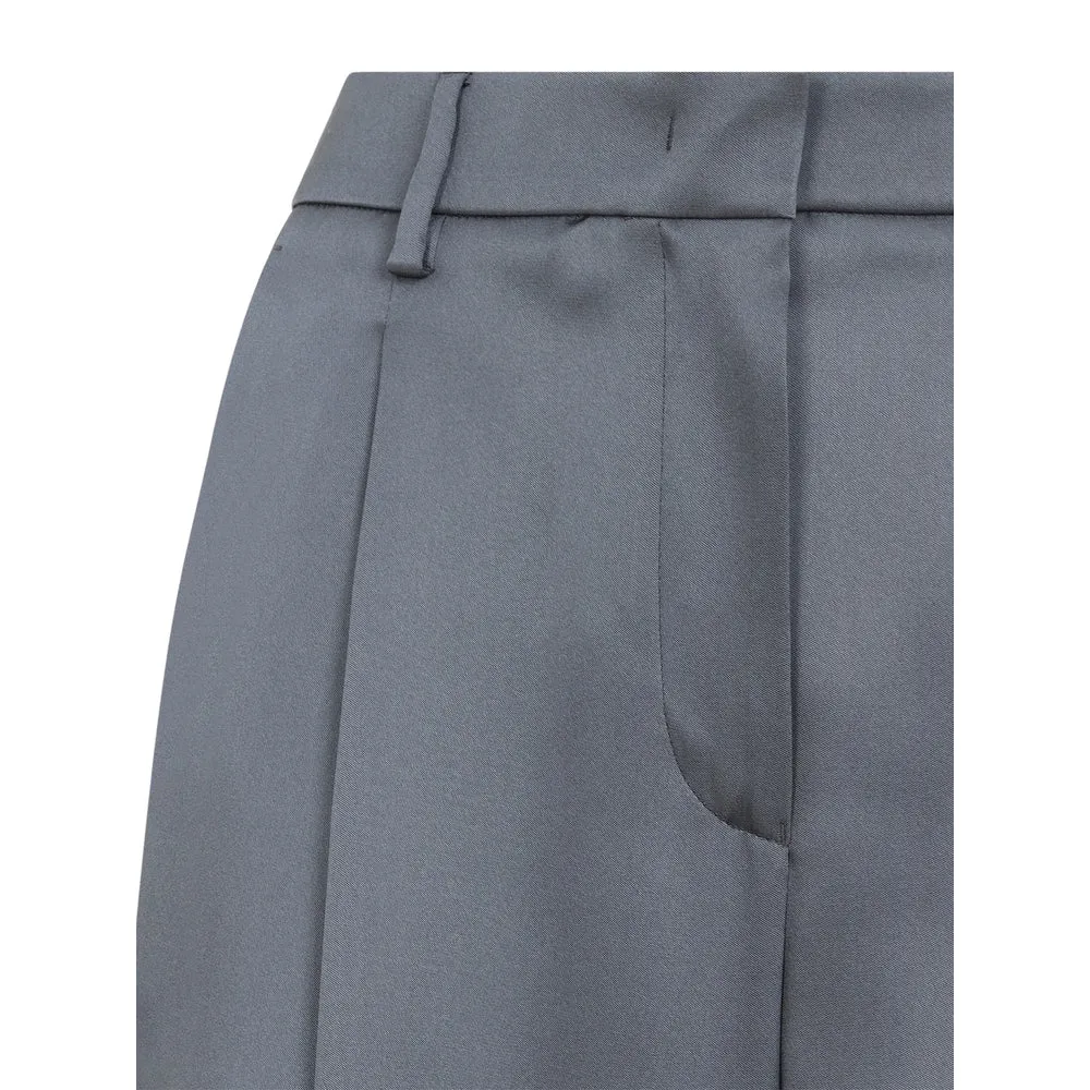 Grey Silk Pleated Trousers sold by Lord & Taylor product image thumbnail 2