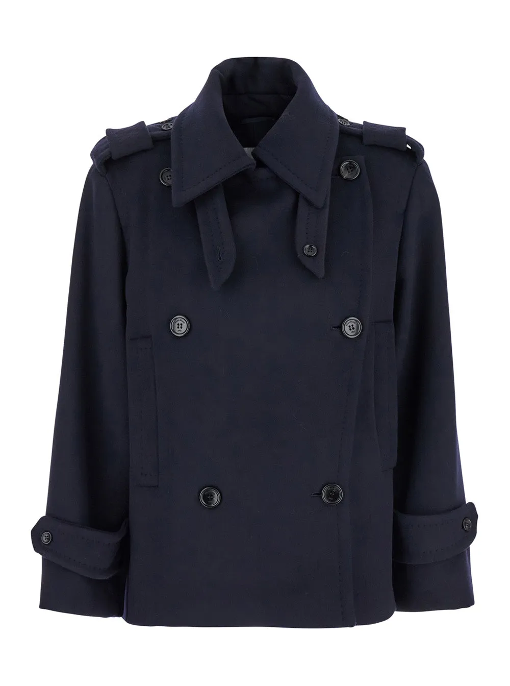 Blue Double Breasted Jacket with Wide Lapels sold by Lord & Taylor