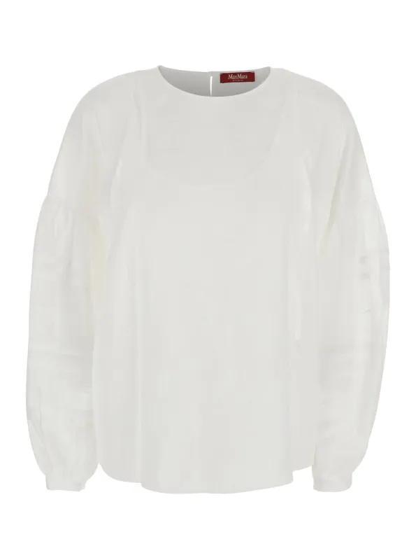 Long Sleeve Shirt MSTPAESE White made by MaxMara