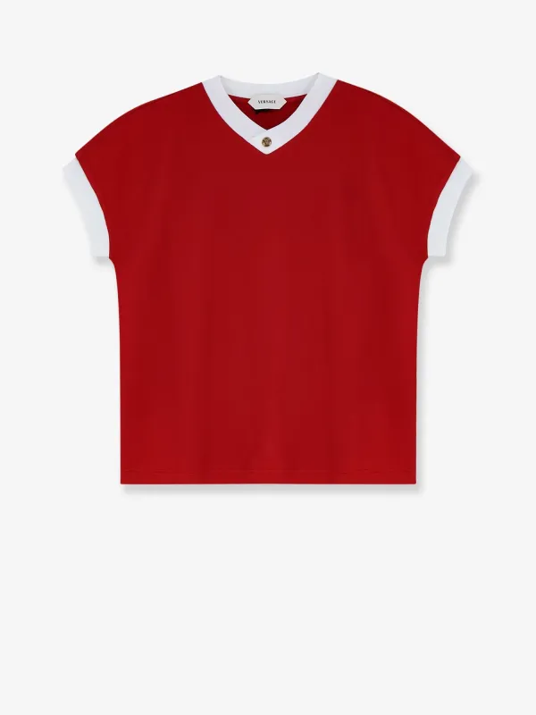 T-shirt Vintage Cotton Red made by Versace