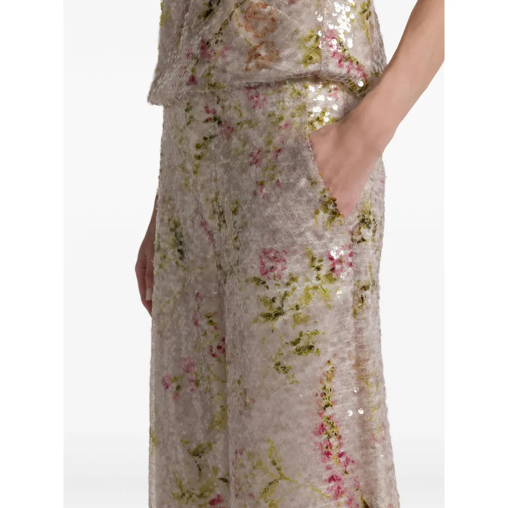 Floral Print Sequined Trousers sold by Lord & Taylor product image thumbnail 3