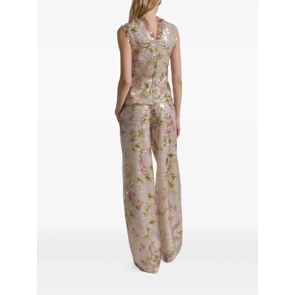 Floral Print Sequined Trousers sold by Lord & Taylor product image thumbnail 4