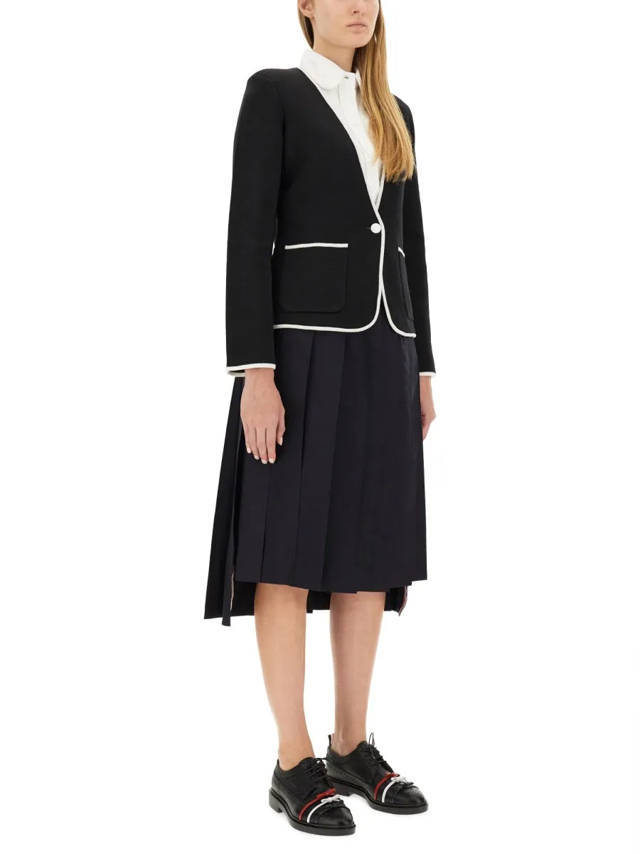 Single-Breasted Collarless Jacket sold by Lord & Taylor product image thumbnail 4
