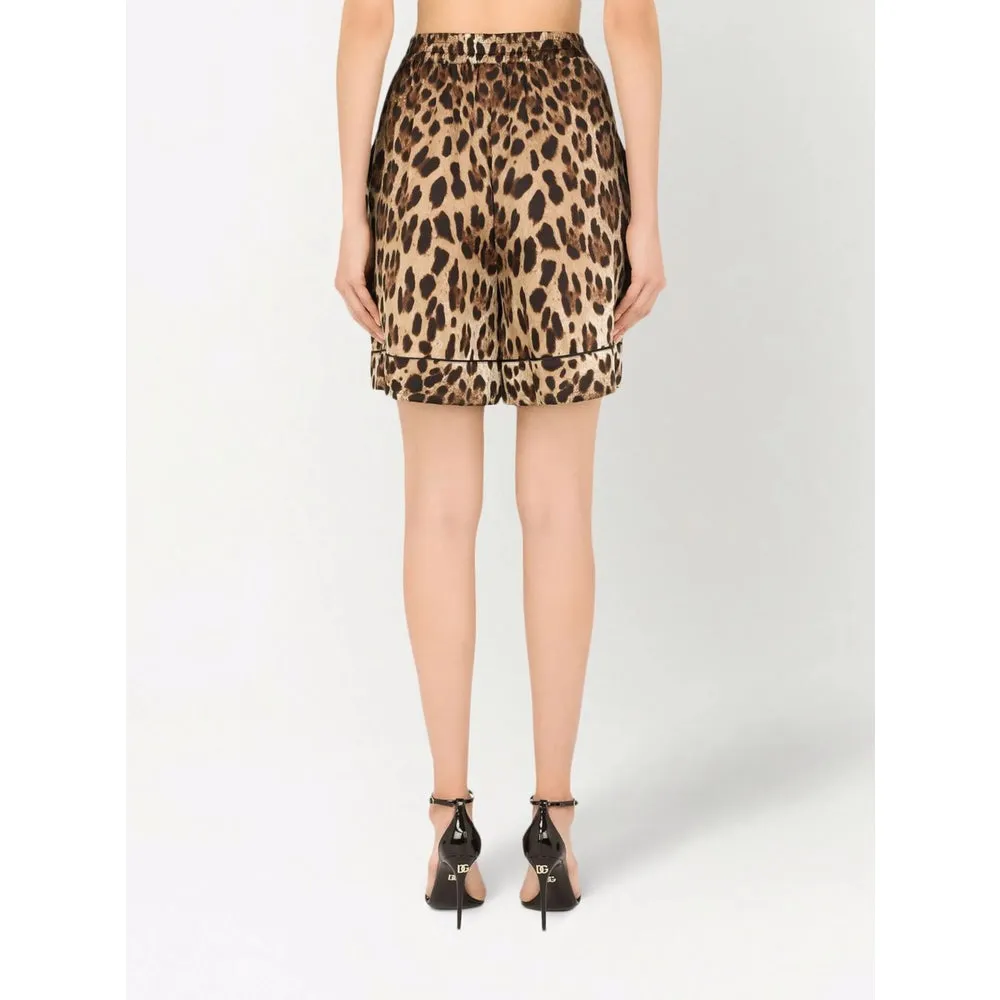 High-Waisted Silk Shorts Brown/Black sold by Lord & Taylor product image thumbnail 5