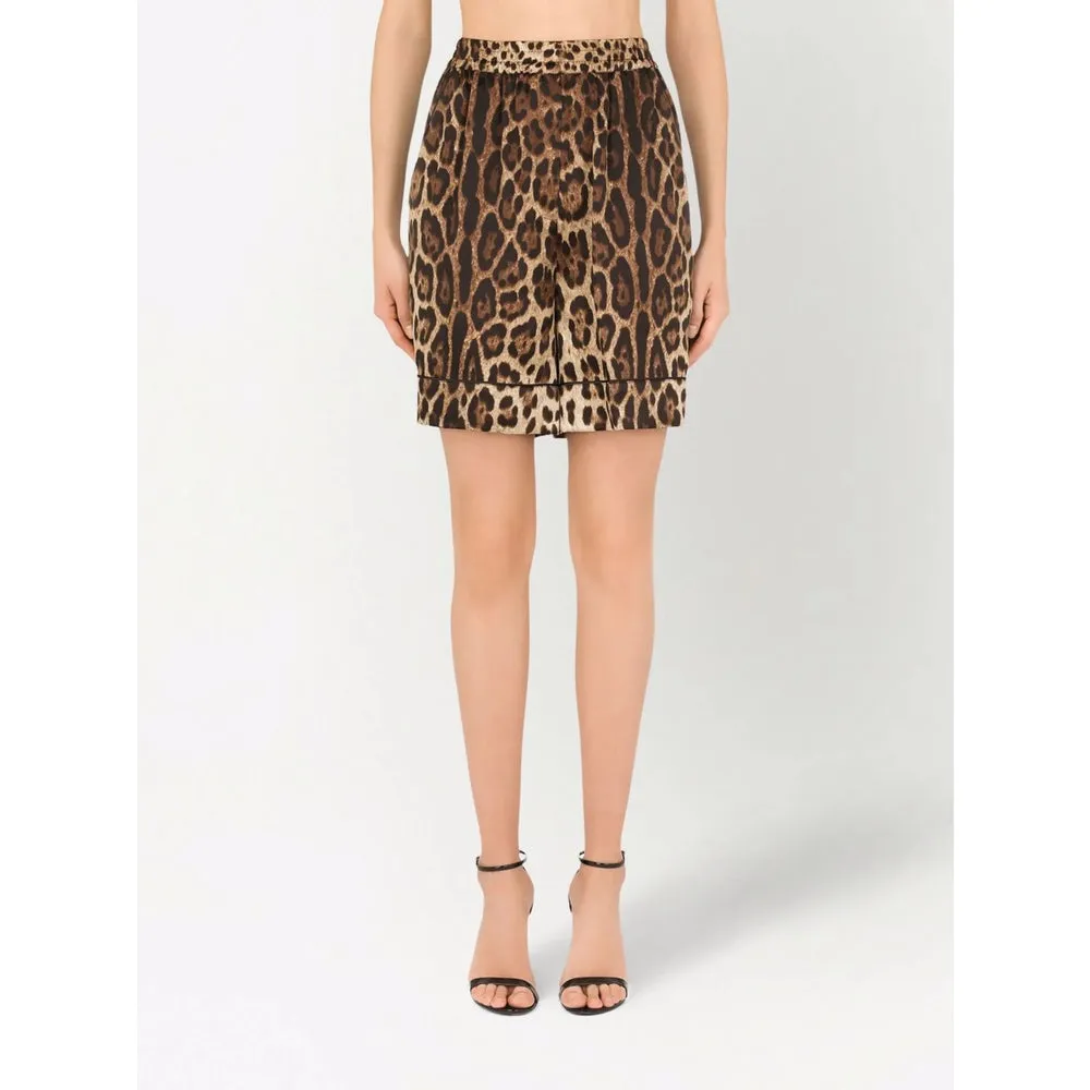 High-Waisted Silk Shorts Brown/Black sold by Lord & Taylor product image thumbnail 2