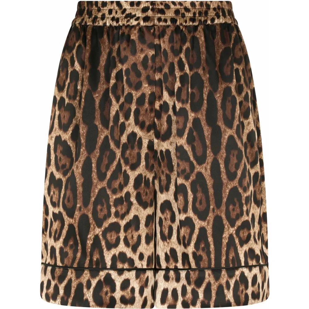 High-Waisted Silk Shorts Brown/Black sold by Lord & Taylor