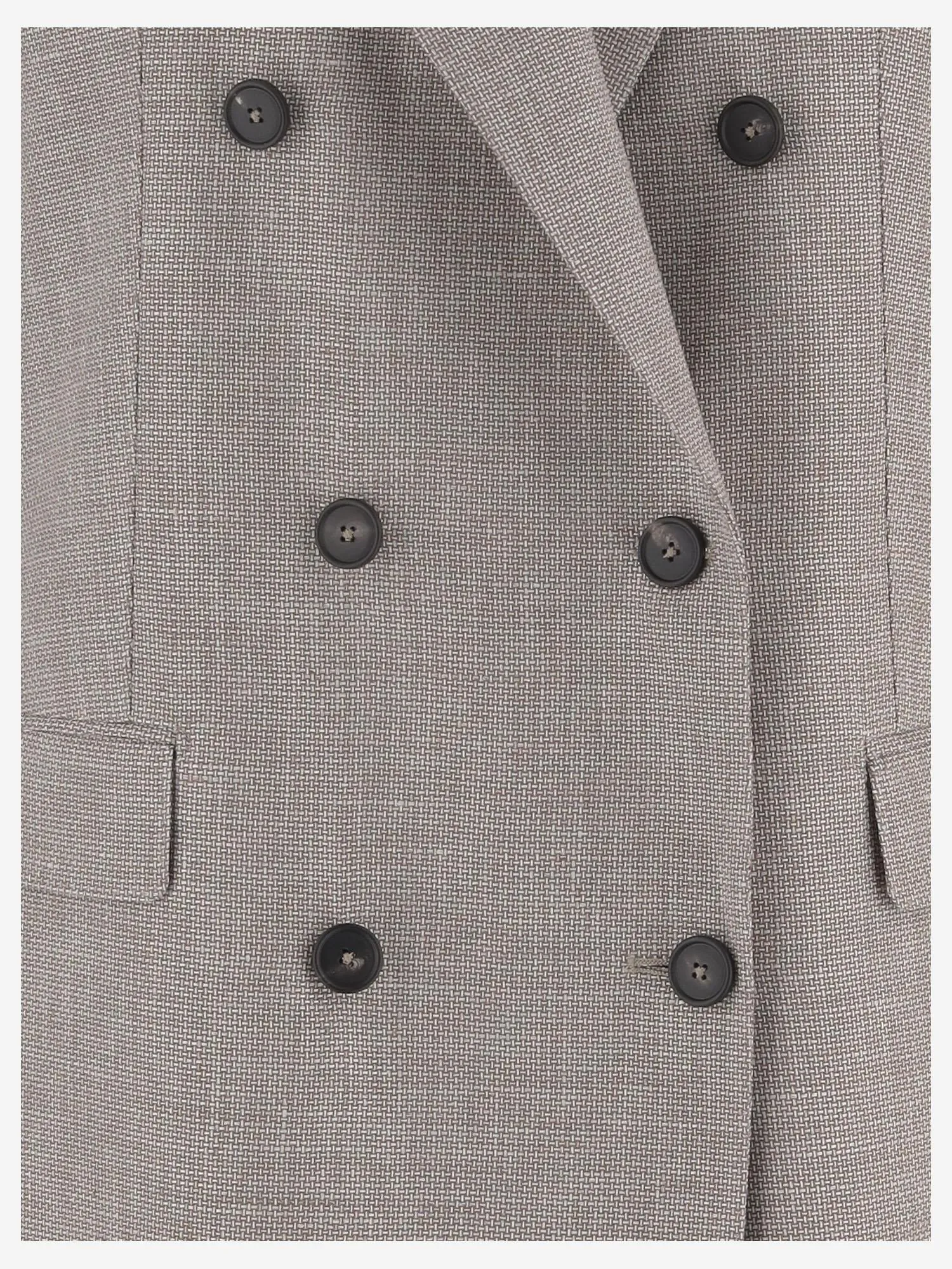Jacket Double-Breasted Linen-Cotton Beige sold by Lord & Taylor product image thumbnail 3