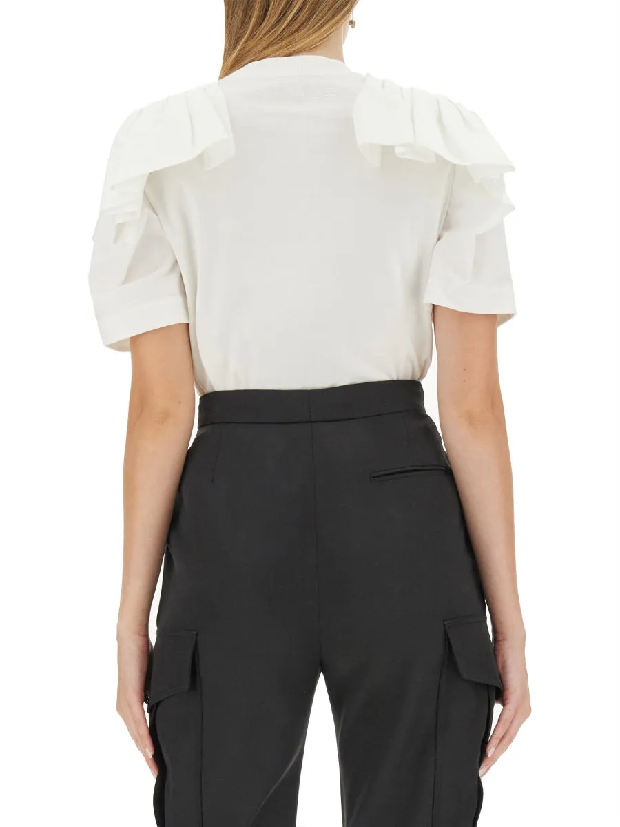 T-shirt with Ruffles White sold by Lord & Taylor product image thumbnail 2