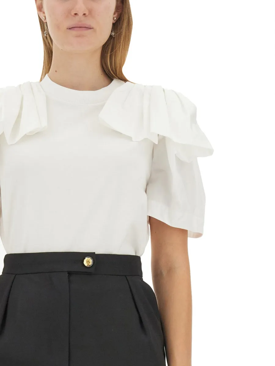 T-shirt with Ruffles White sold by Lord & Taylor product image thumbnail 3