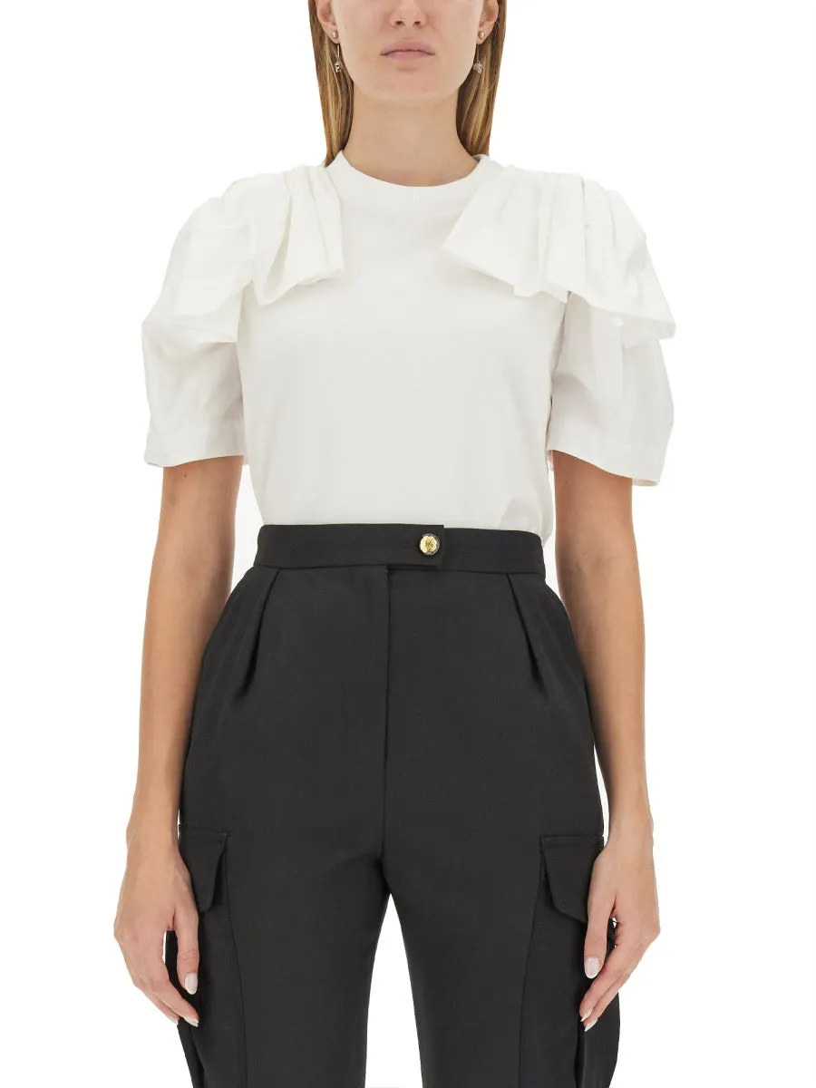 T-shirt with Ruffles White sold by Lord & Taylor