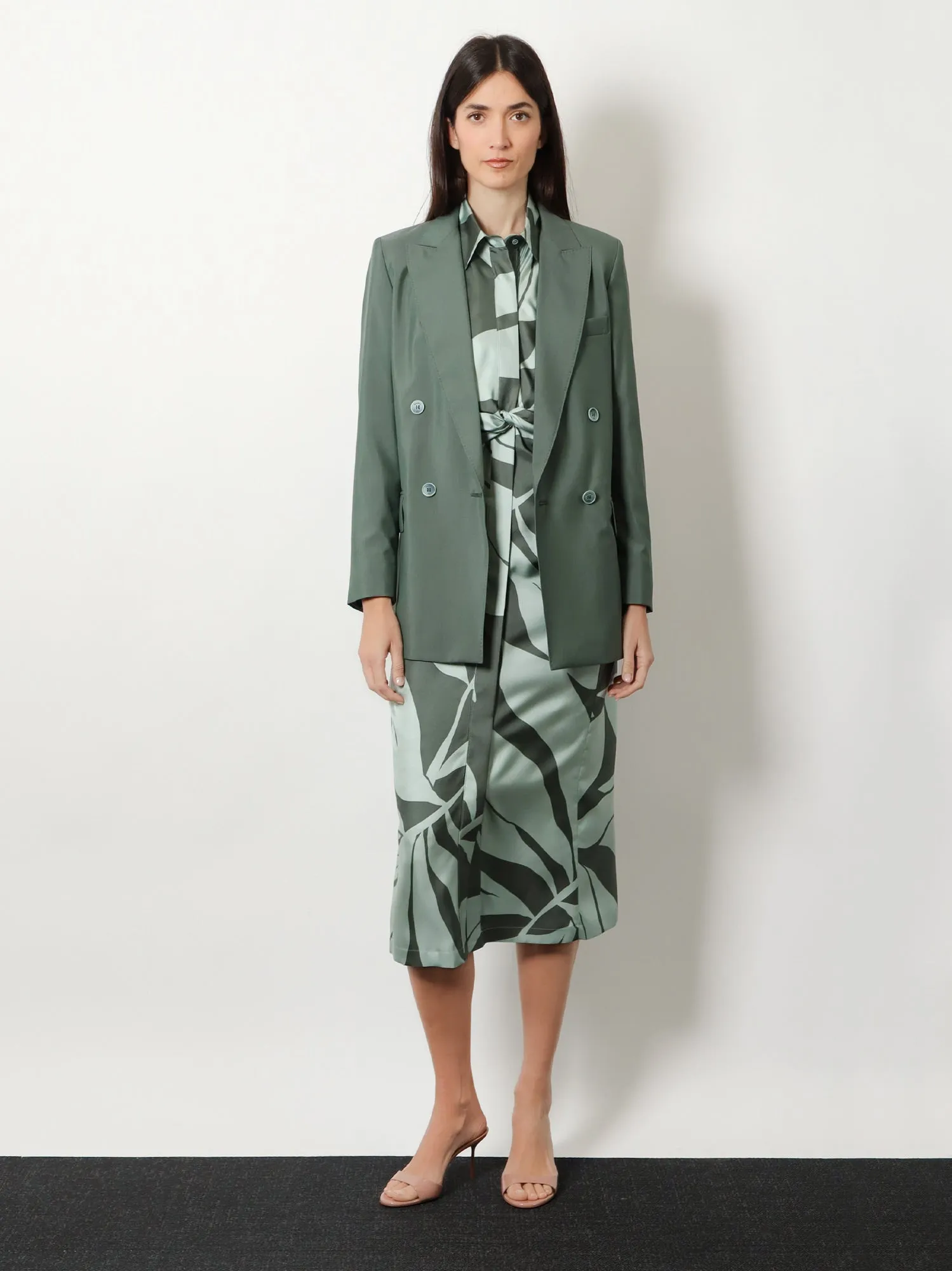 Blazer Mxmalbata Virgin Wool & Silk Green sold by Lord & Taylor product image thumbnail 4