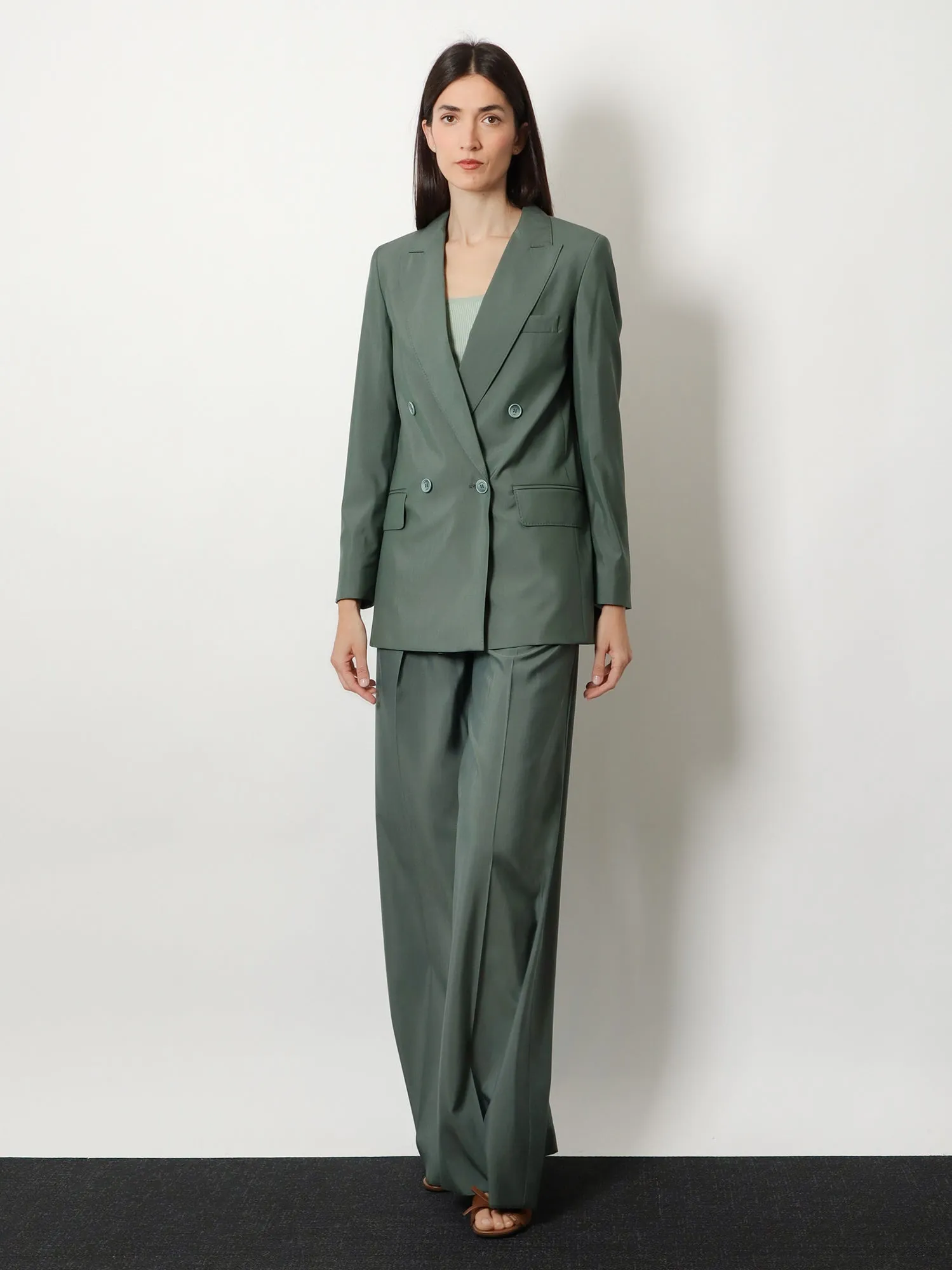 Blazer Mxmalbata Virgin Wool & Silk Green sold by Lord & Taylor product image thumbnail 3