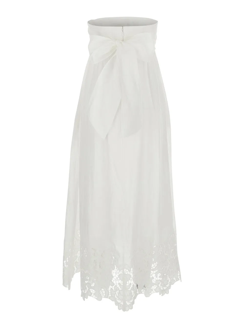 Long Linen V-Neck Dress White sold by Lord & Taylor product image thumbnail 2