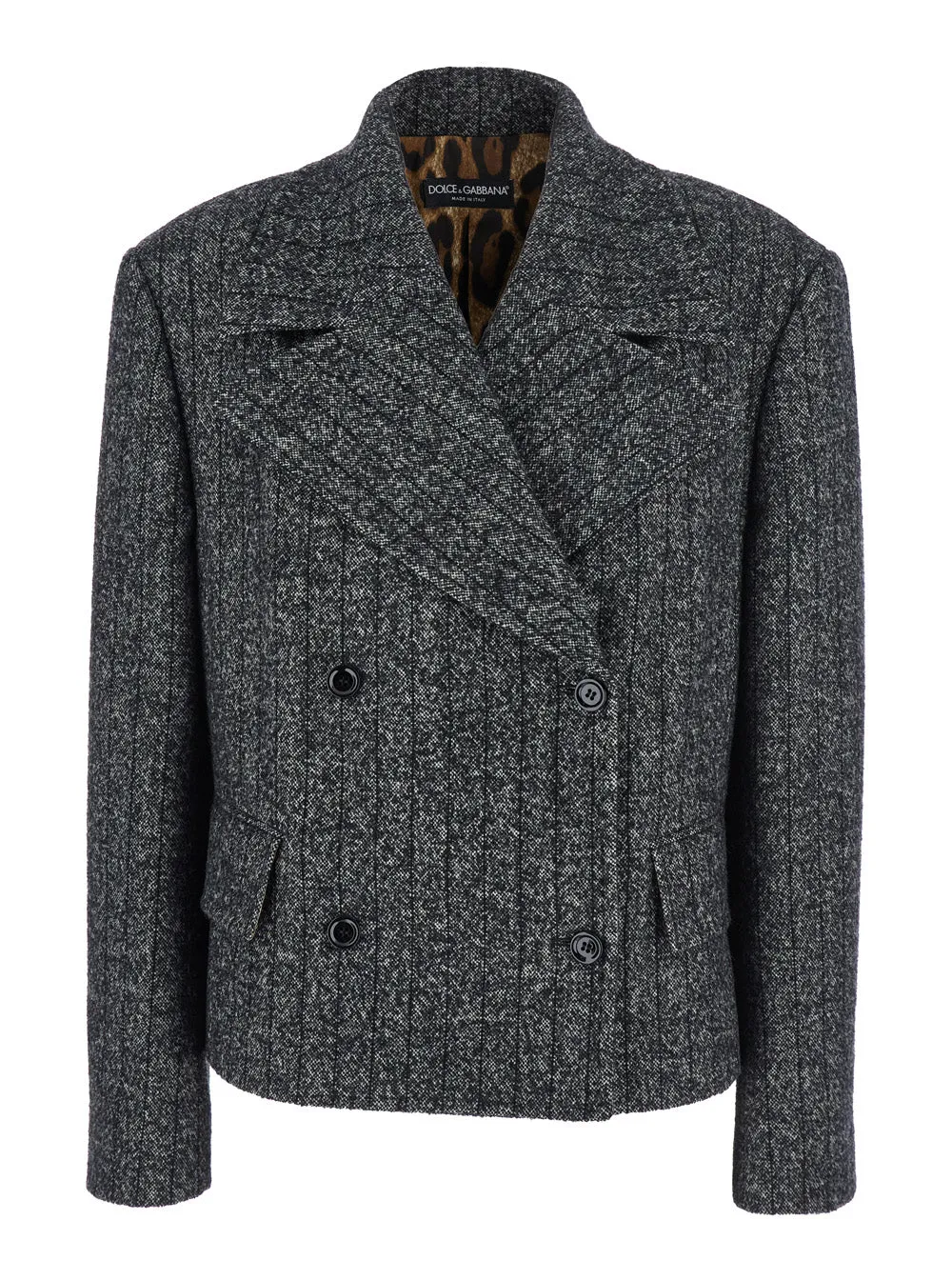 Grey Double-Breasted Wool Blend Jacket sold by Lord & Taylor