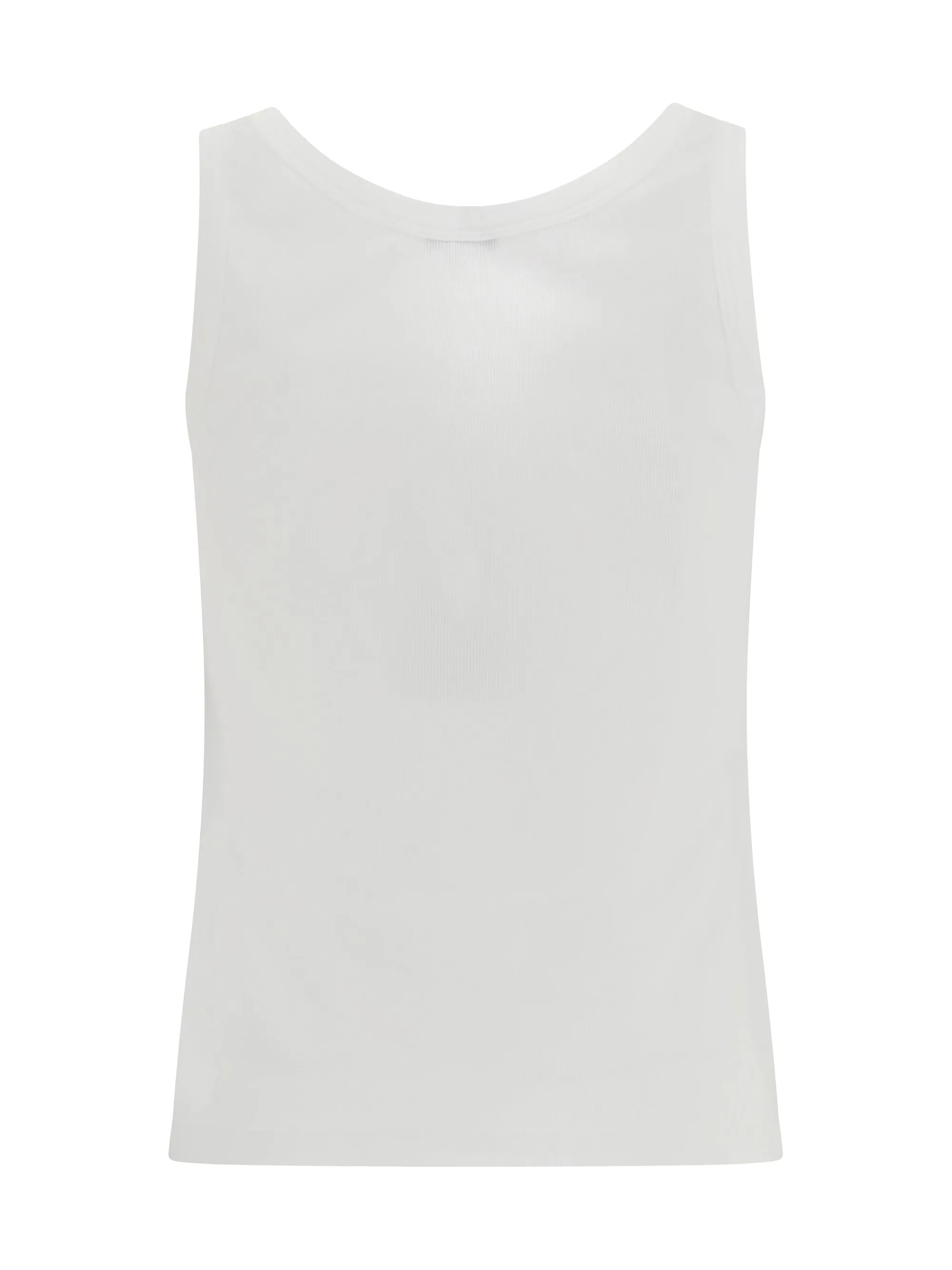 Tank Top Ribbed Cotton Optical White sold by Lord & Taylor product image thumbnail 3