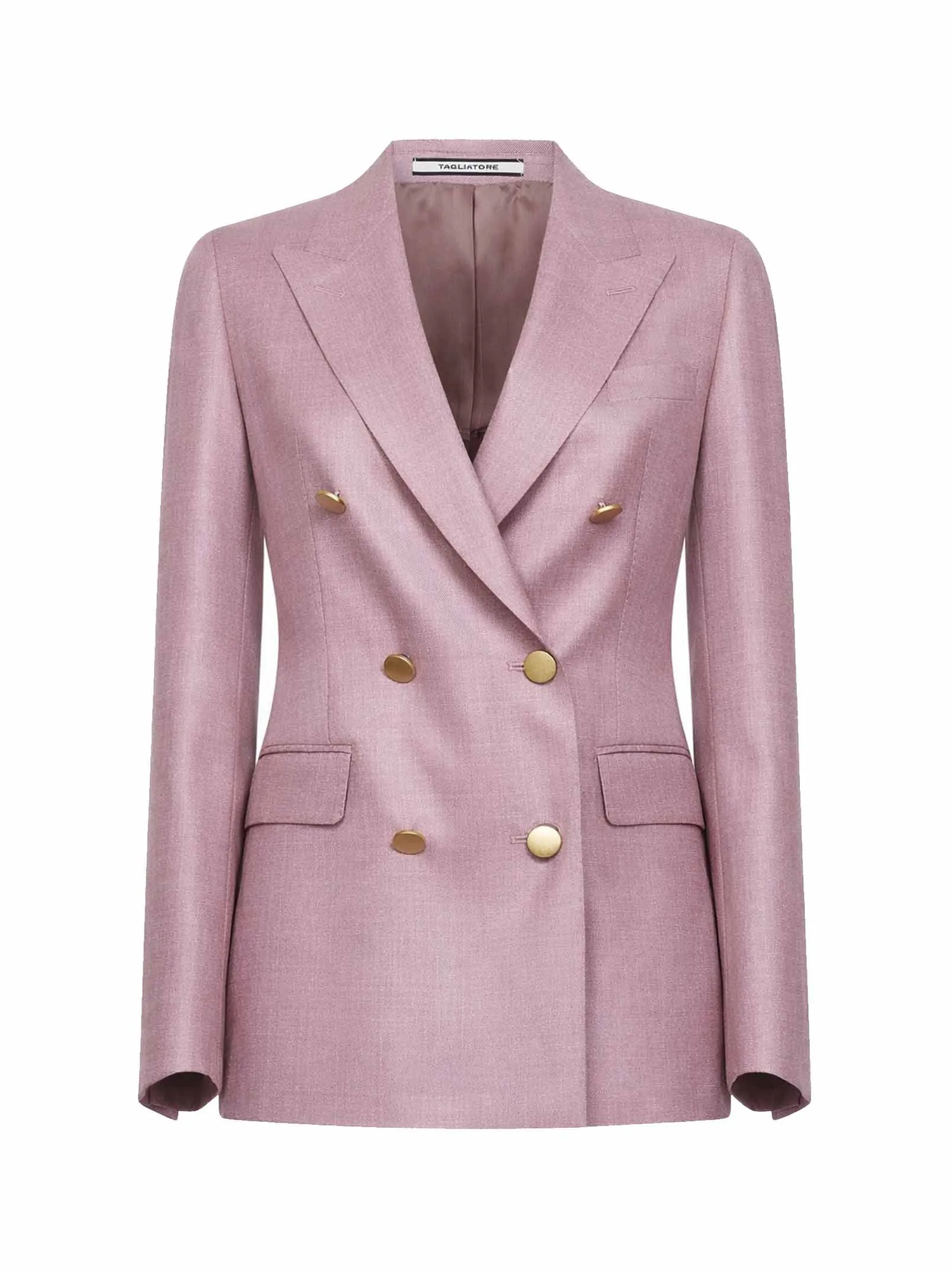 Double-Breasted Blazer Pink Virgin Wool sold by Lord & Taylor