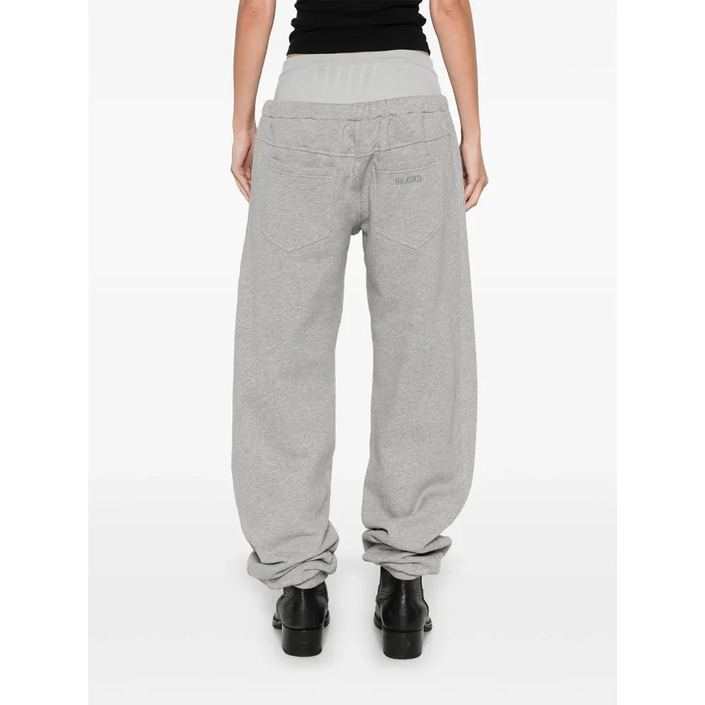 Drawstring Track Pants in Grey Cotton sold by Lord & Taylor product image thumbnail 4