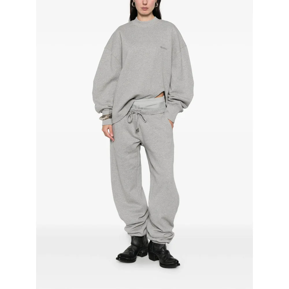 Drawstring Track Pants in Grey Cotton sold by Lord & Taylor product image thumbnail 3