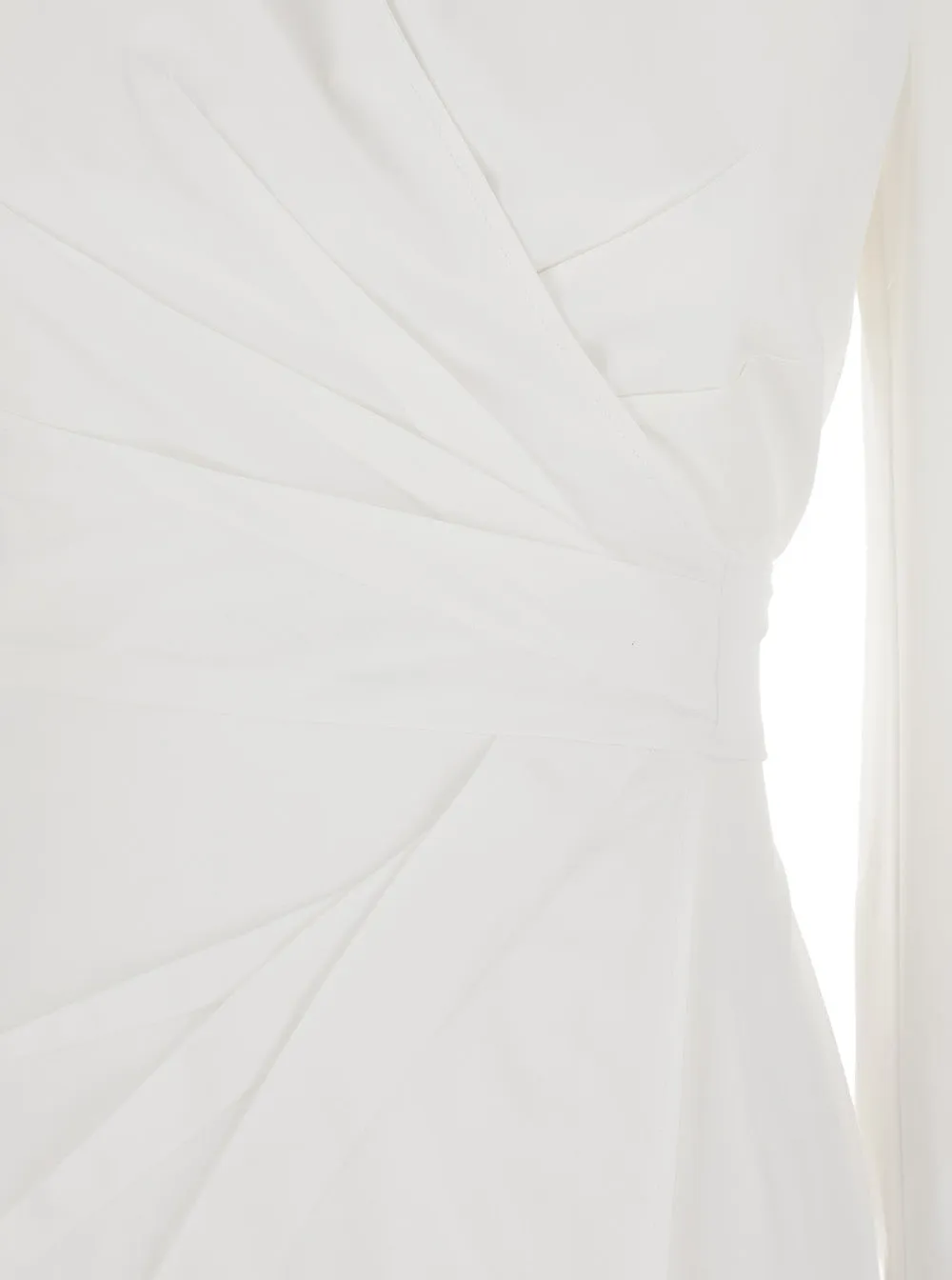 White Long Dress with Asymmetrical Waist Detail sold by Lord & Taylor product image thumbnail 3