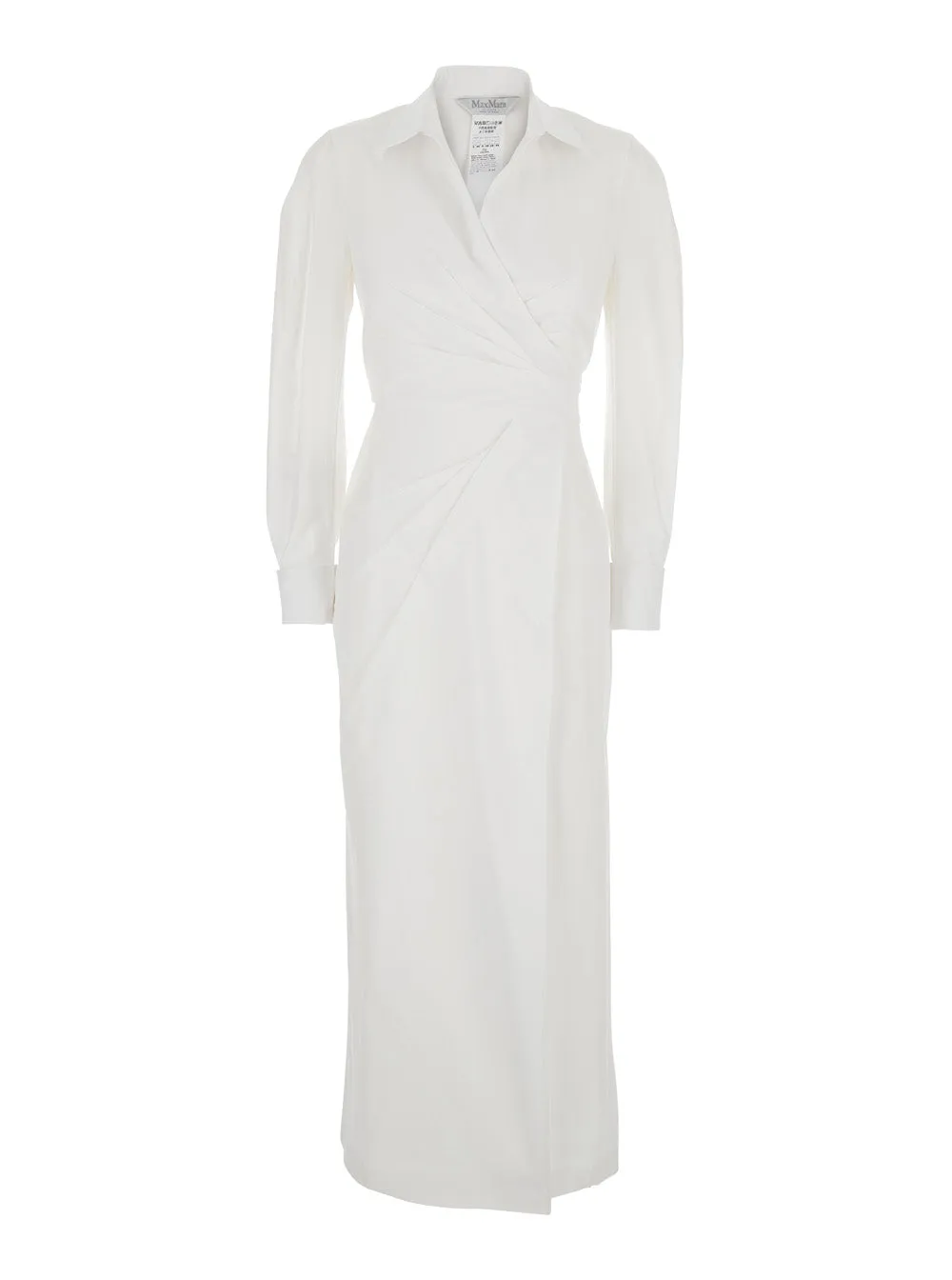 White Long Dress with Asymmetrical Waist Detail sold by Lord & Taylor