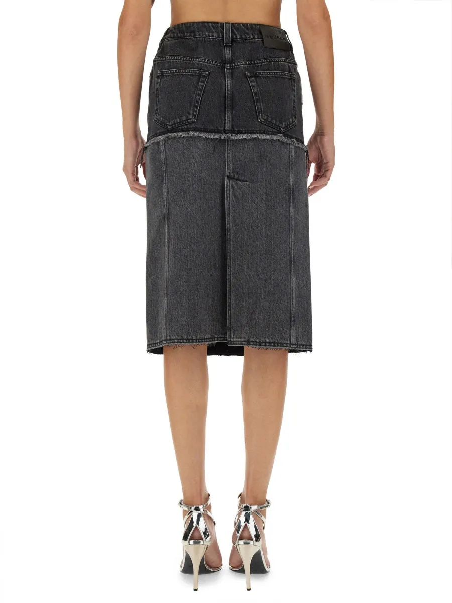 Two-Tone Denim Skirt sold by Lord & Taylor product image thumbnail 2