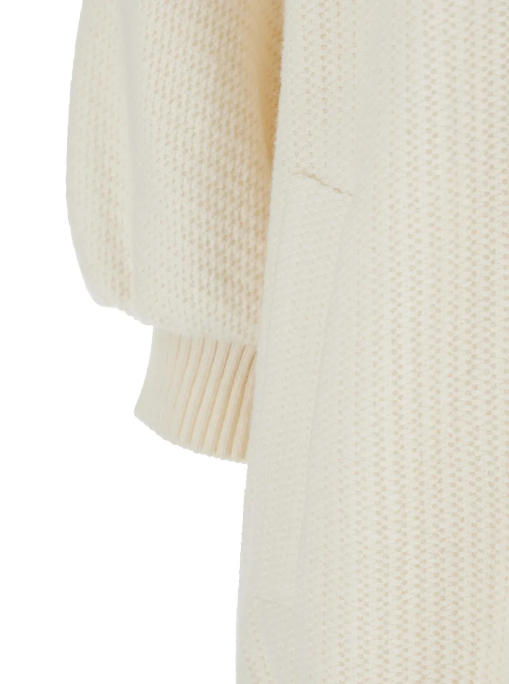 White Crewneck Knit Jacket with Logo Patch sold by Lord & Taylor product image thumbnail 3