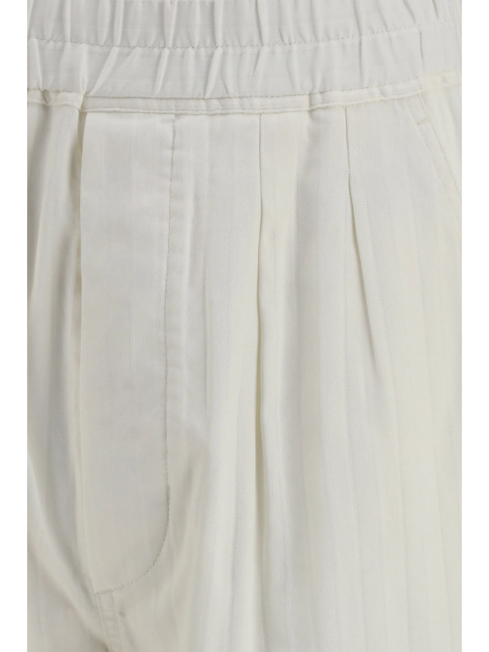 Trousers Pleated Herringbone Stripe Optical White sold by Lord & Taylor product image thumbnail 3