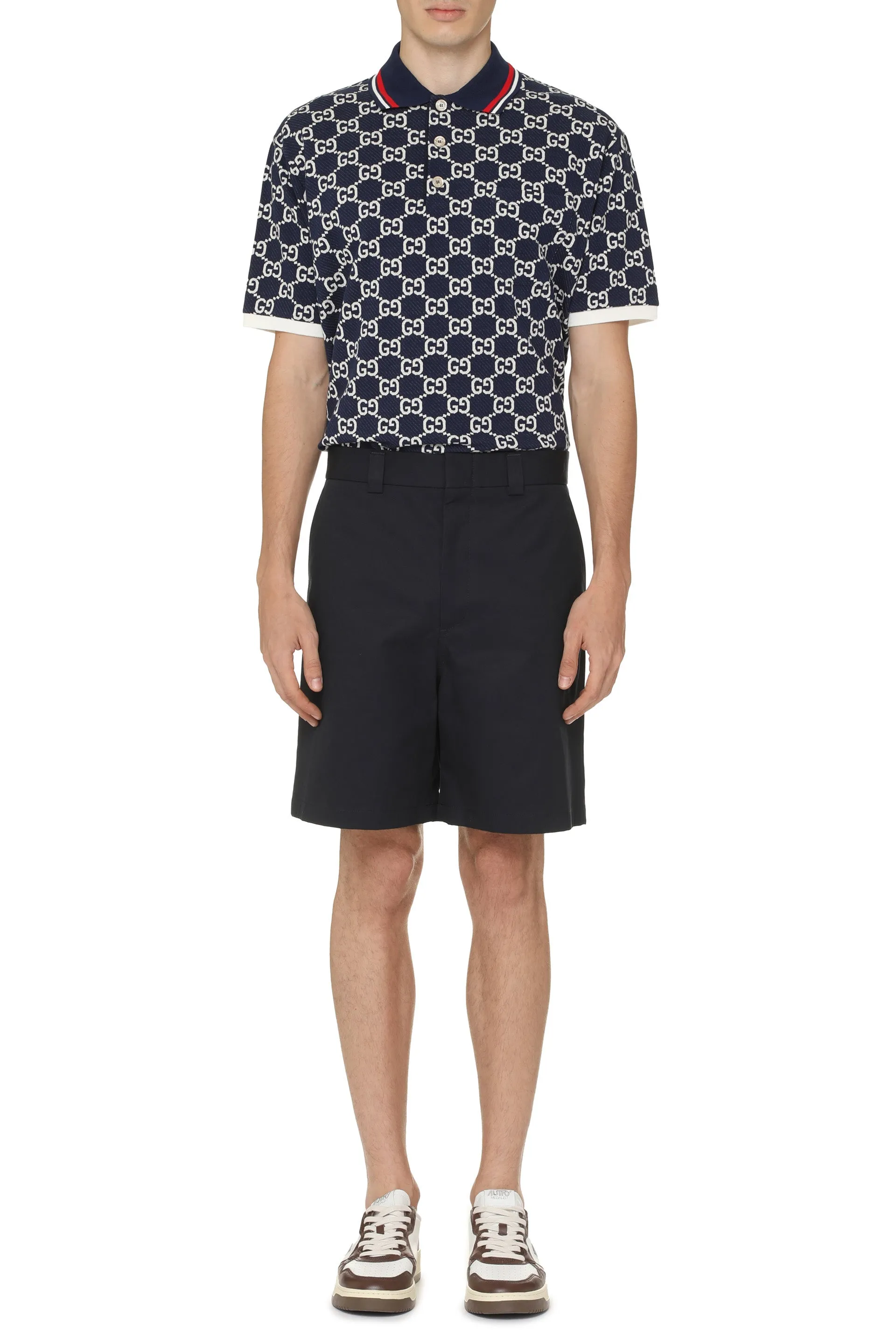 Cotton Bermuda Shorts in Blue sold by Lord & Taylor product image thumbnail 3