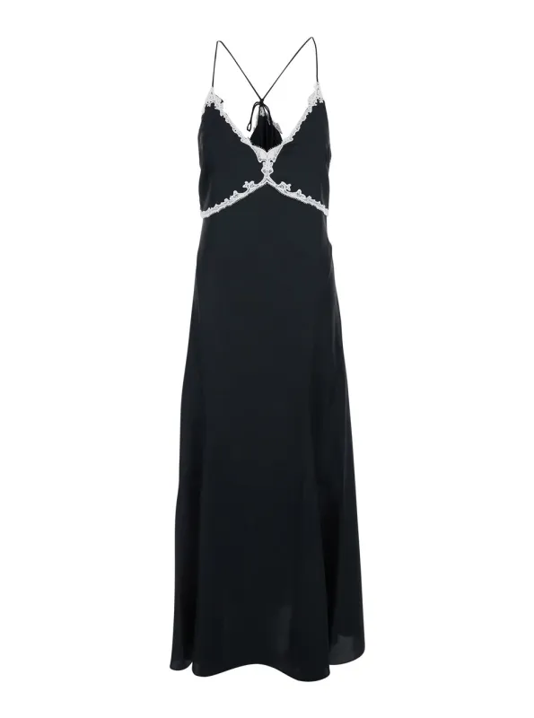 Dress Albino Fluid Twill Black made by Pinko