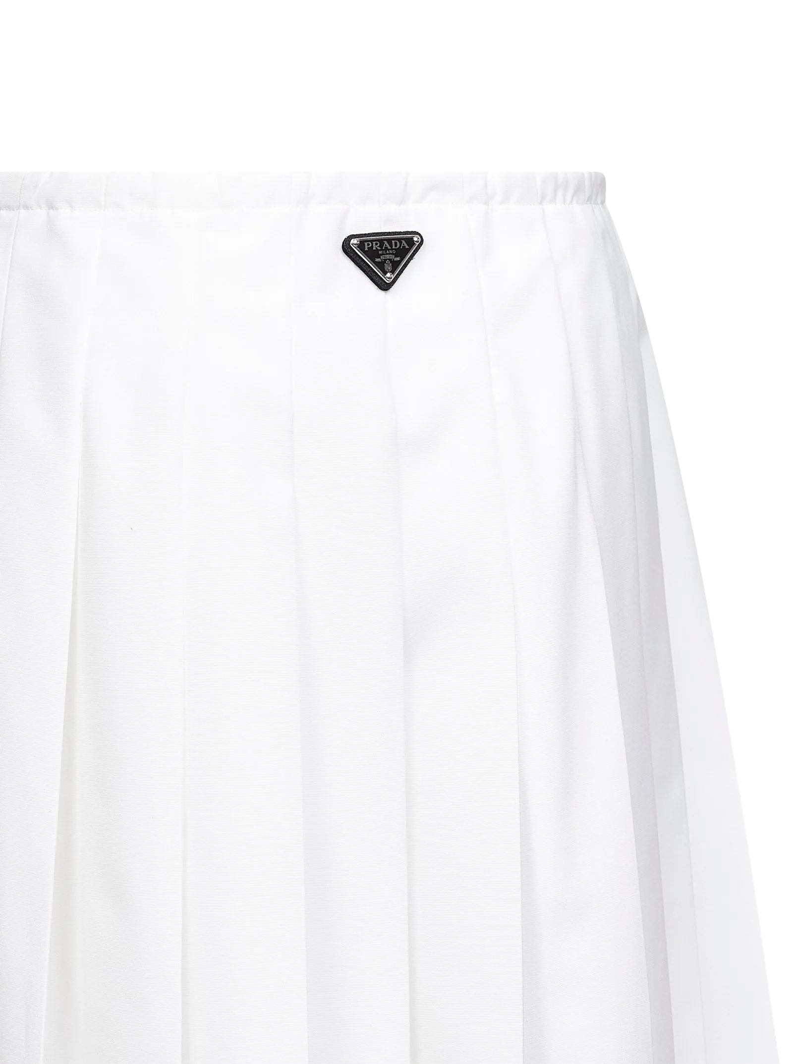 White Technical Cotton Blend Pleated Midi Skirt sold by Lord & Taylor product image thumbnail 3