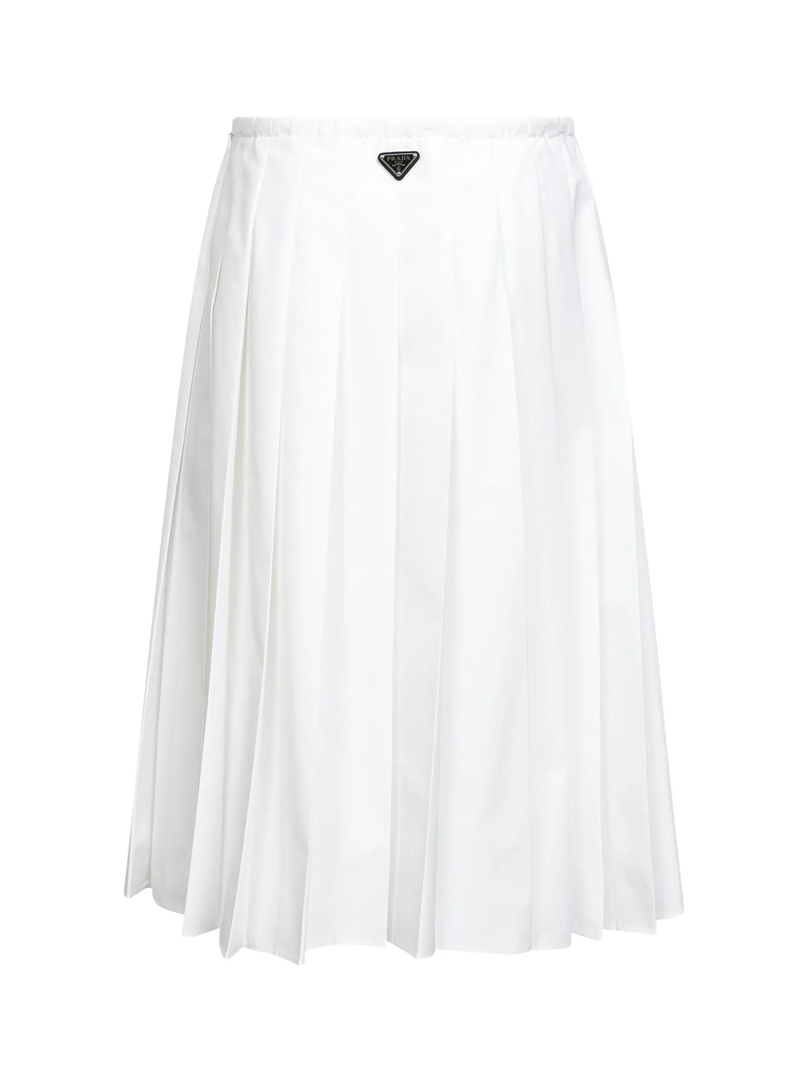 White Technical Cotton Blend Pleated Midi Skirt sold by Lord & Taylor product image thumbnail 2